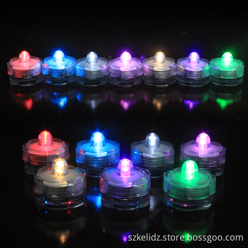 Battery Powered Color Changing Led Water Submersible Floral Tea Lights